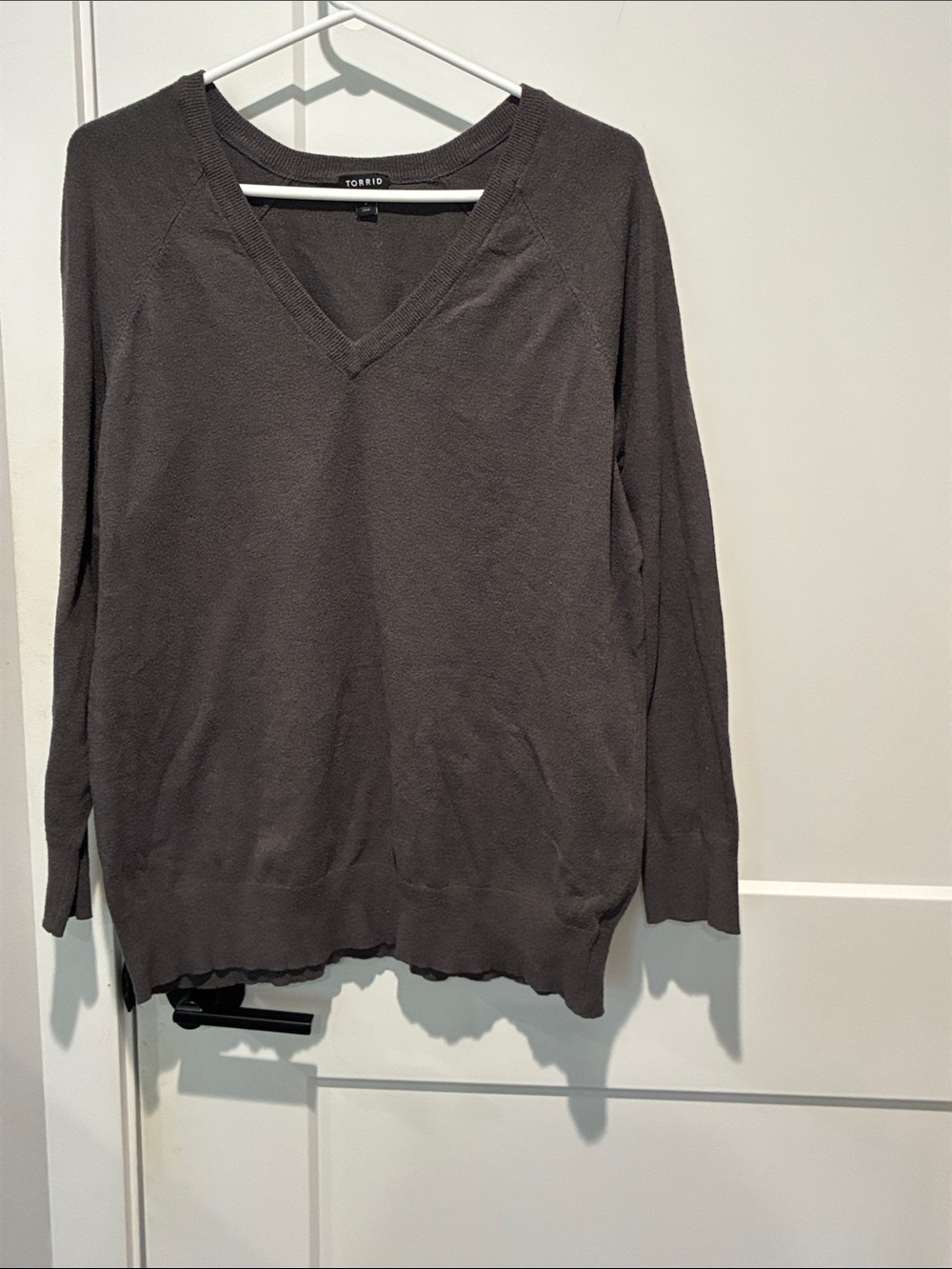 torrid women’s V-Neck Sweater - Charcoal. B32